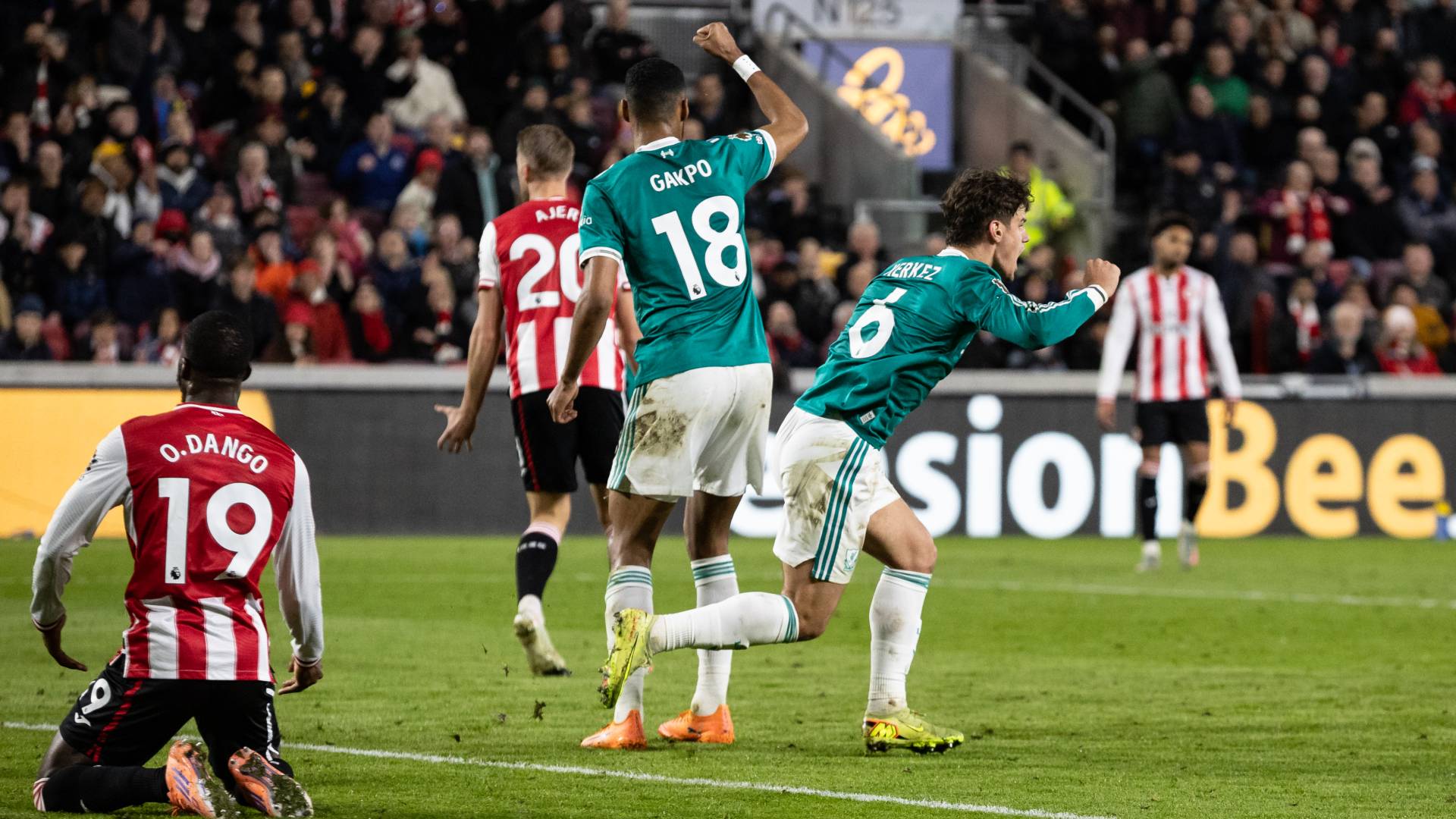 Csattanós válasz a kritikákra: Megvan Kerkez első gólja a Liverpoolban - videó