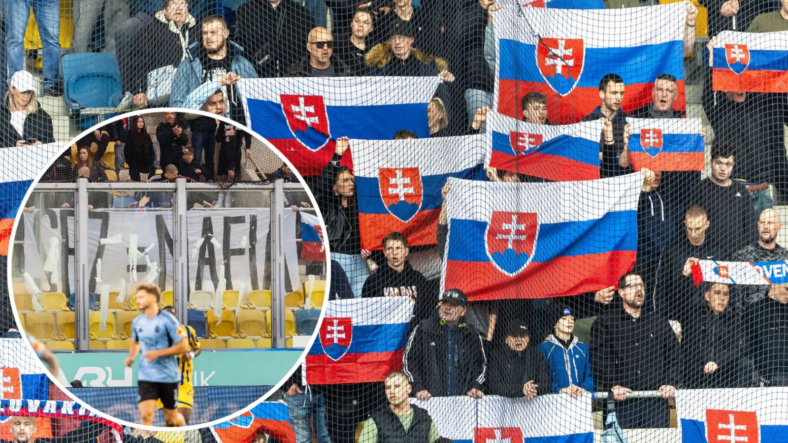 Tragikomédia: A Slovan-ultrák megkerülték a tiltást és mégis a vendégszektorban kötöttek ki Dunaszerdahelyen